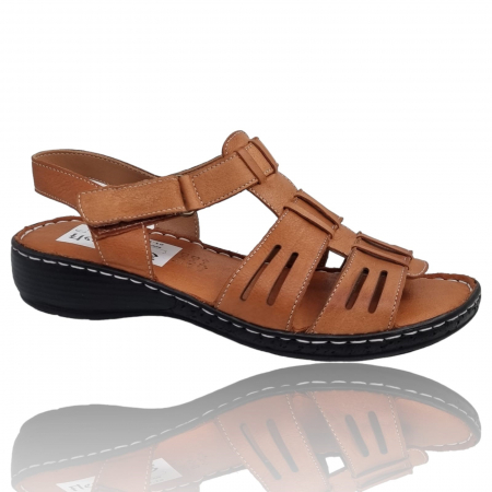 Sandale Casual Pentru Femei - Sandale Damă Casual Confort Din Piele Naturală Maro 6196