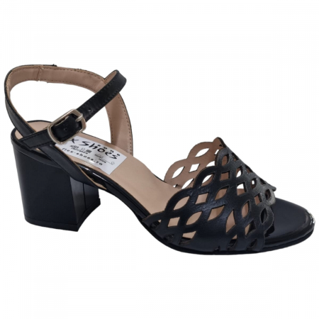 Pantofi Eleganti Pentru Femei - Sandale Damă Elegante Din Piele Naturală Negru 6531