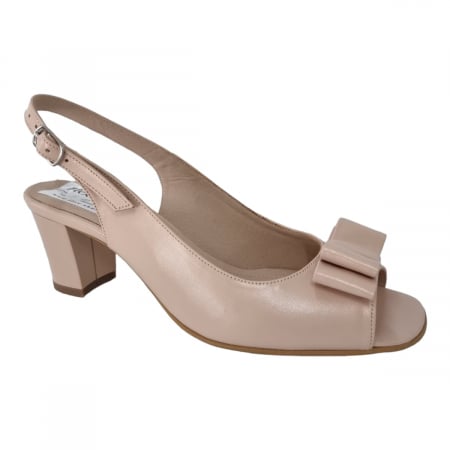 Sandale Elegante Pentru Femei - Sandale Damă Elegante Din Piele Naturală Nude 6561