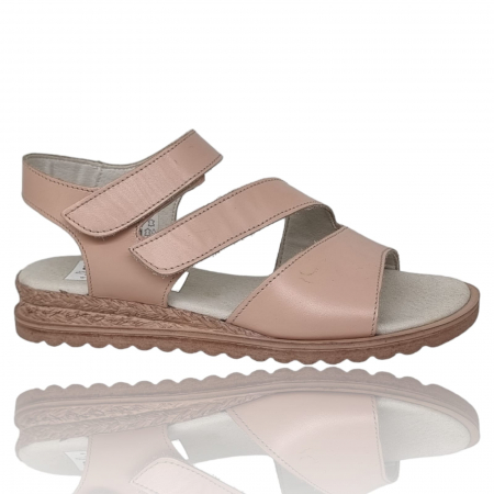 Sandale Casual Pentru Femei - Sandale Damă Din Piele Naturală Nude 6182