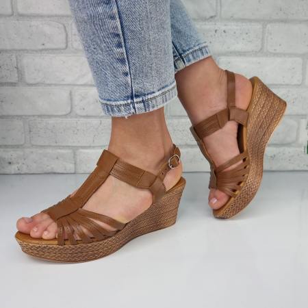 Sandale pentru femei, din piele naturala, culoare MARO, COD-1429 [2]