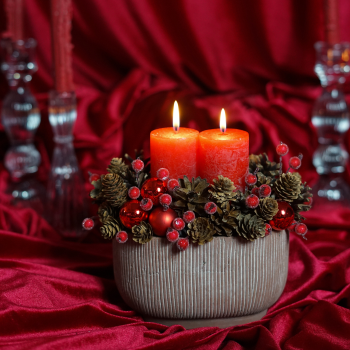 Aranjament de Craciun cu lumanari [1]