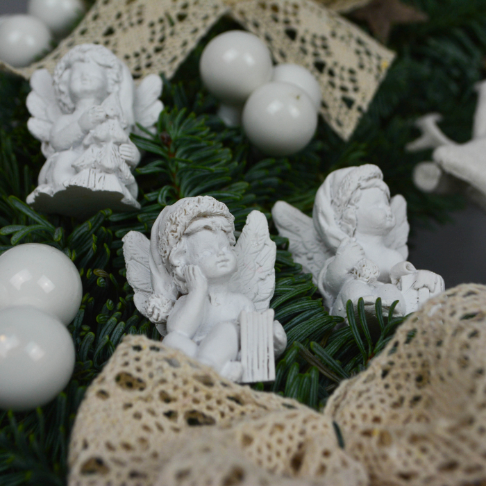 Coronita de Craciun cu alb [3]