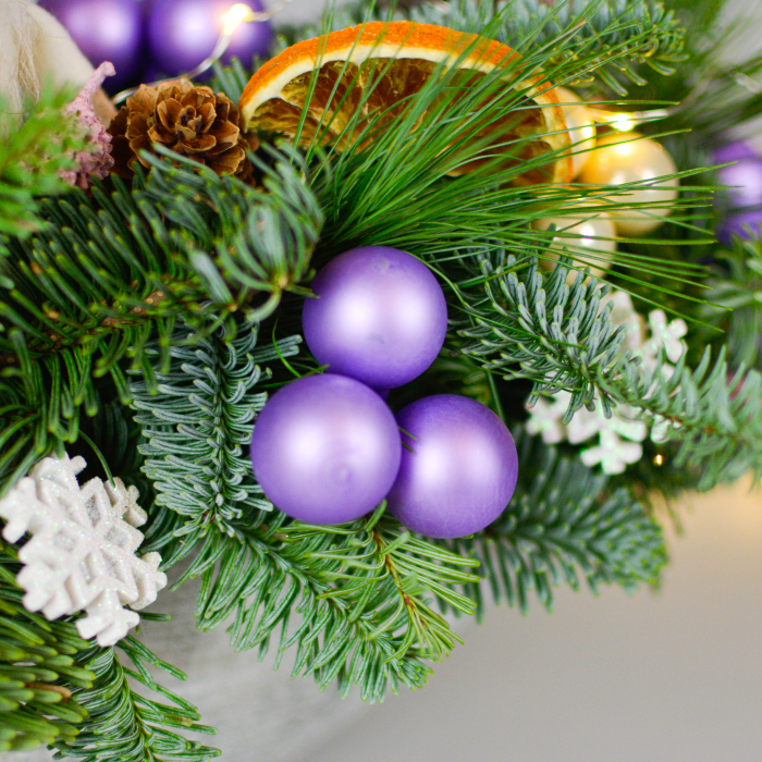 Cadou de craciun cu globuri mov [3]