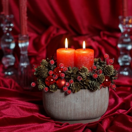Cadouri de Craciun - Aranjament de Craciun cu lumanari