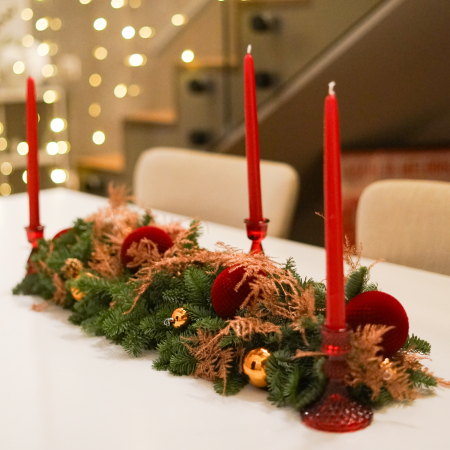 Cadouri si aranjamente de Craciun - Aranjament masa de Craciun cu brad