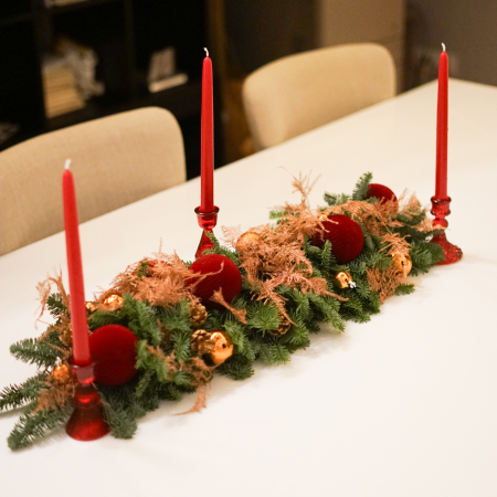 Aranjament masa de Craciun cu brad [1]