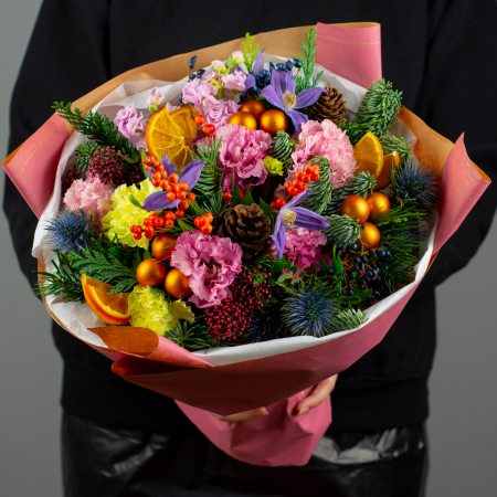 Flori ocazii speciale - Buchet cu lisianthus roz