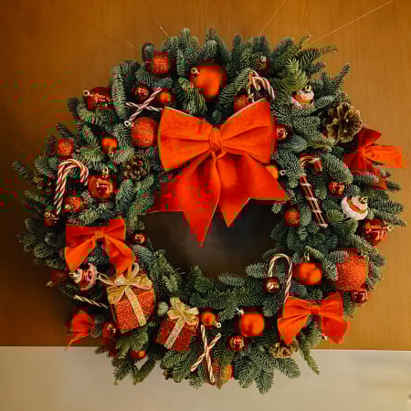 Coronite de Craciun - Coronita de Craciun cu rosu