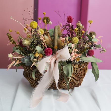 Flori 8 martie - Aranjament cu flori uscate