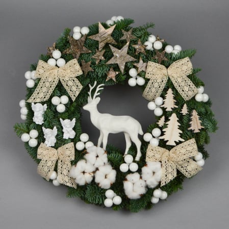 Coronite de Craciun - Coronita de Craciun cu alb