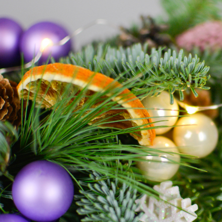 Cadou de craciun cu globuri mov [3]