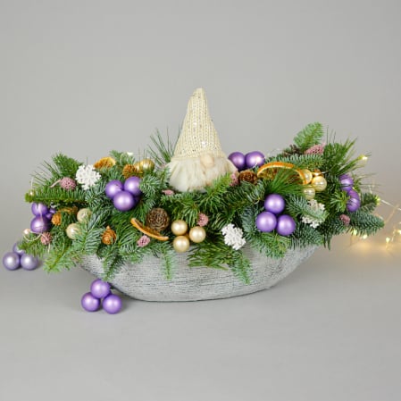 Cadouri si aranjamente de Craciun - Cadou de craciun cu globuri mov