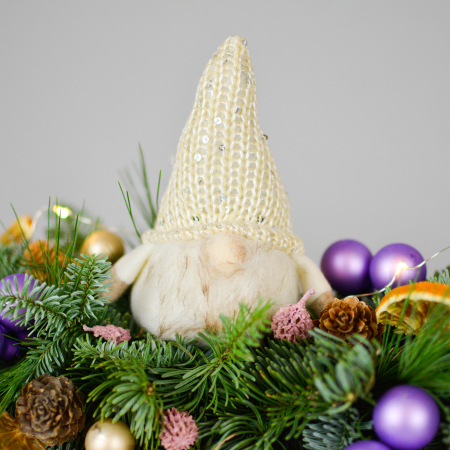 Cadou de craciun cu globuri mov [1]