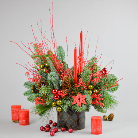 Cadouri si aranjamente de Craciun - Aranjament cu brad pentru Craciun