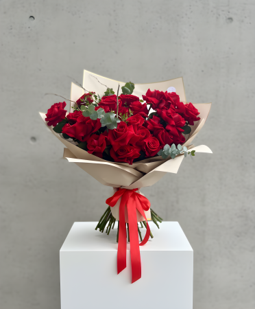 Produse - Buchet 25 trandafiri rosii