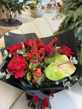 Produse - Buchet trandafiri si anthurium