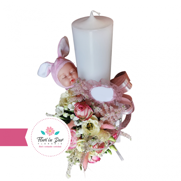 lumanare botez fete florarie Roman [2]