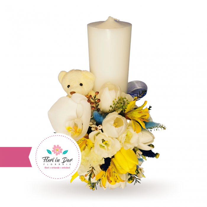 Lumanari botez flori naturale florarie online Roman [3]