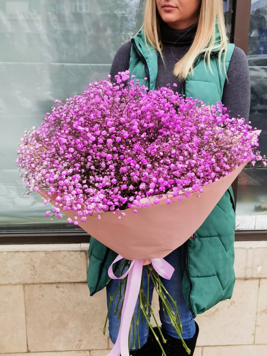 Buchet cu Floarea Miresei Mov [2]