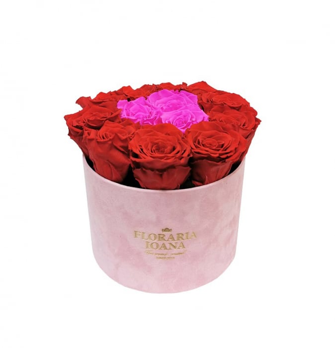 Trandafiri criogenati roz in cutie [1]