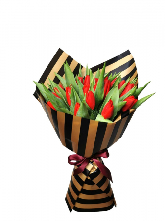 Flori pentru mama - Buchet 29 Lalele Rosii