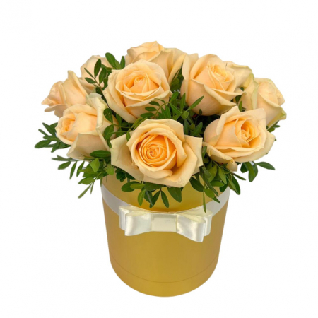 Aranjamente florale - Cutie 11 Trandafiri Peach