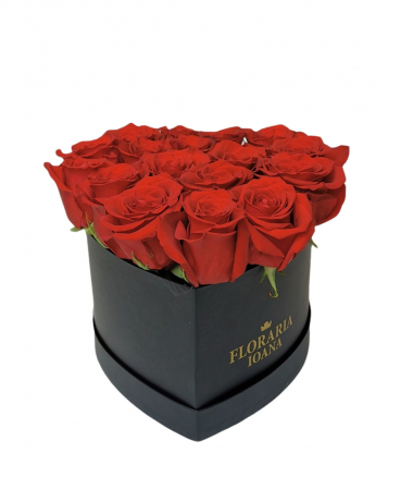 Flori de Sf Valentin - Aranjament cu 17 trandafiri rosii