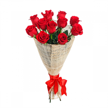 Flori de Sf Valentin - Buchet 11 trandafiri rosii