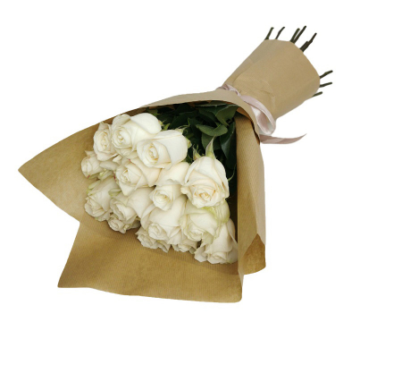 Buchet 15 trandafiri albi [1]