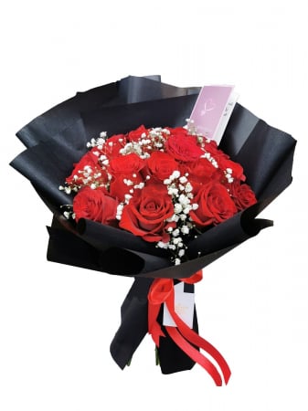 Flori de Sf Valentin - Buchet 15 Trandafiri Rosii