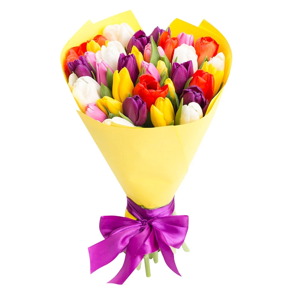 Buchete de flori - Buchet 35 lalele colorate mix