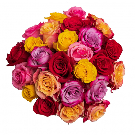 Buchet colorat cu mix de trandafiri [1]