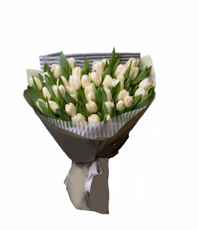 Buchete lalele - Buchet 39 Lalele Albe