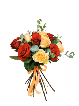 Flori de Sf Valentin - Buchet trandafiri color