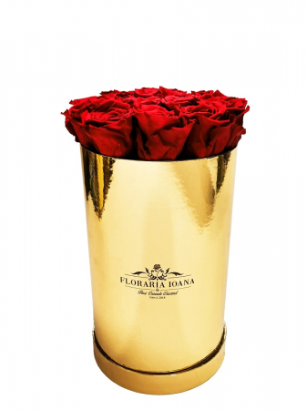 Flori de Sf Valentin - Cutie Tub 13 Trandafiri Rosii