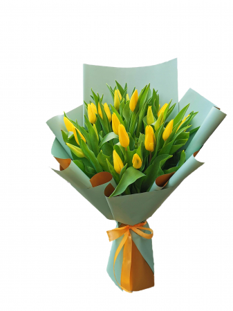 Flori pentru mama - Buchet 31 Lalele Galbene