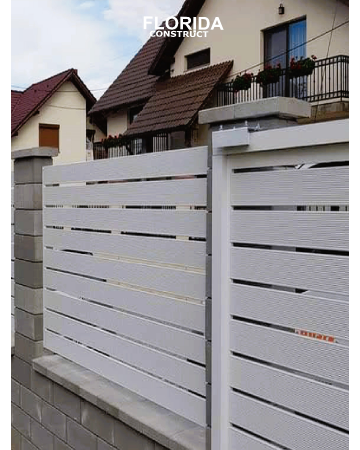 Panou gard cu stalpi din aluminiu [0]