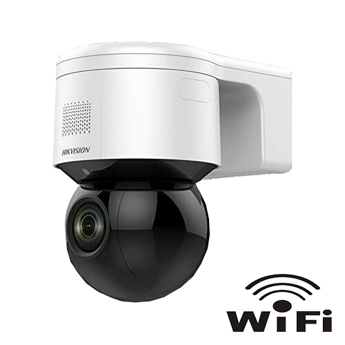 Camera IP WI-FI Mini PTZ, 4.0 MP, zoom optic 4X, IR 50M, Audio, Flash - HIKVISION DS-2DE3A404IW-DE-W [1]