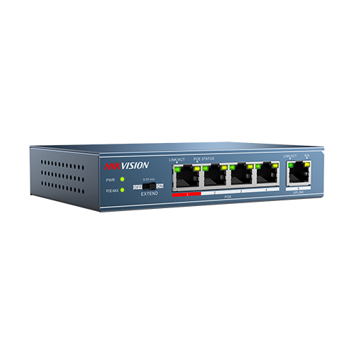 Switch 4 porturi PoE, 1 port uplink- HIKVISION DS-3E0105P-E-M [3]