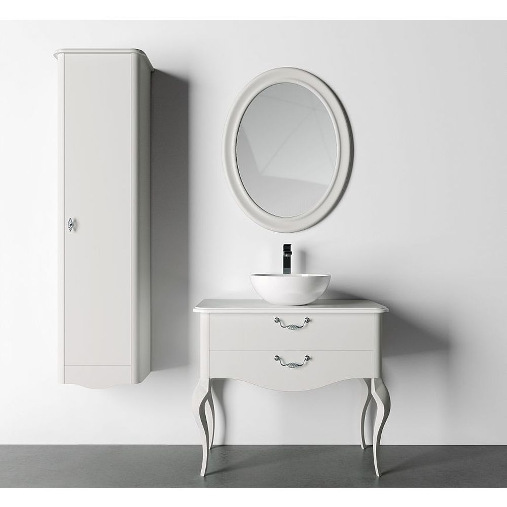 Baza mobilier baie alba gala 850 x 475 cu blat solid