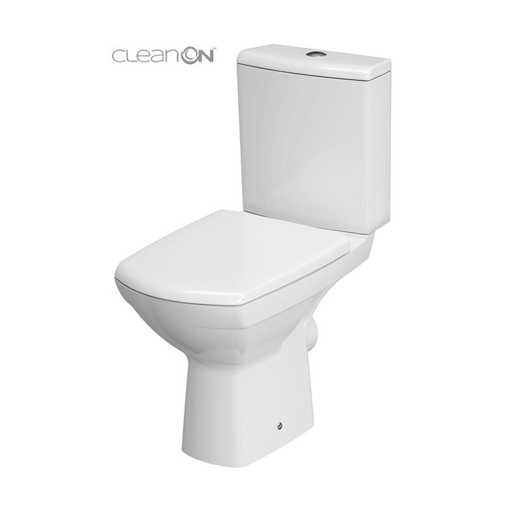 Vas wc rimless cu rezervor si capac soft-close si easy off inclus, cersanit, carina new