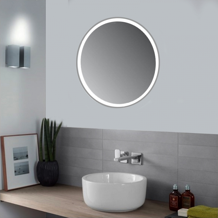 Oglinda rotunda cu iluminare LED si dezaburire 60 cm, Cleo [2]