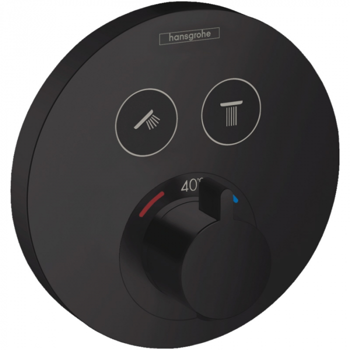 Poza Baterie dus incastrata termostatata negru mat Hansgrohe, ShowerSelect S