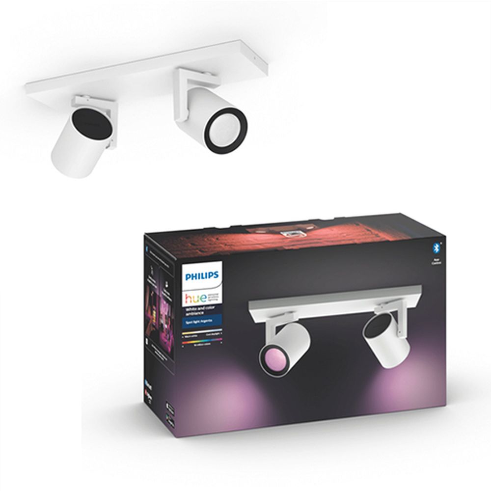 Plafoniera LED cu 2 spoturi alba Philips, HUE Argenta