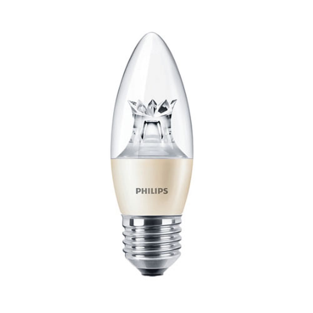 Bec LED lumanare lumina calda Philips dimabil E27, 40W, 470lm, MASTER