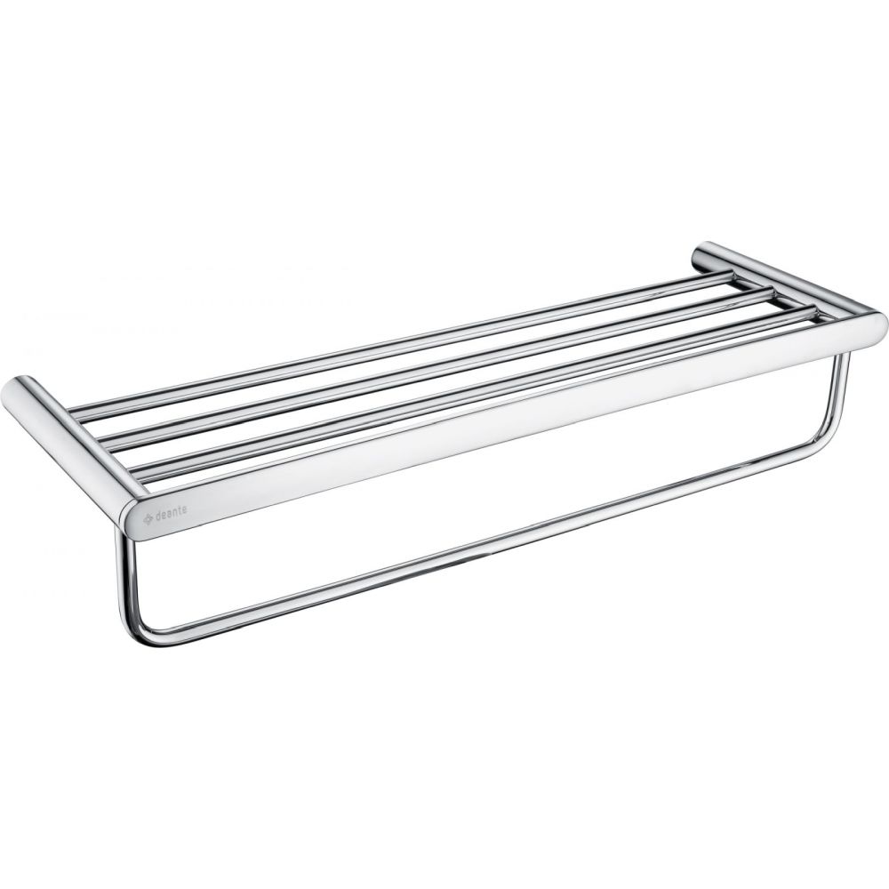 Suport prosop baie cu raft culoare crom deante, round