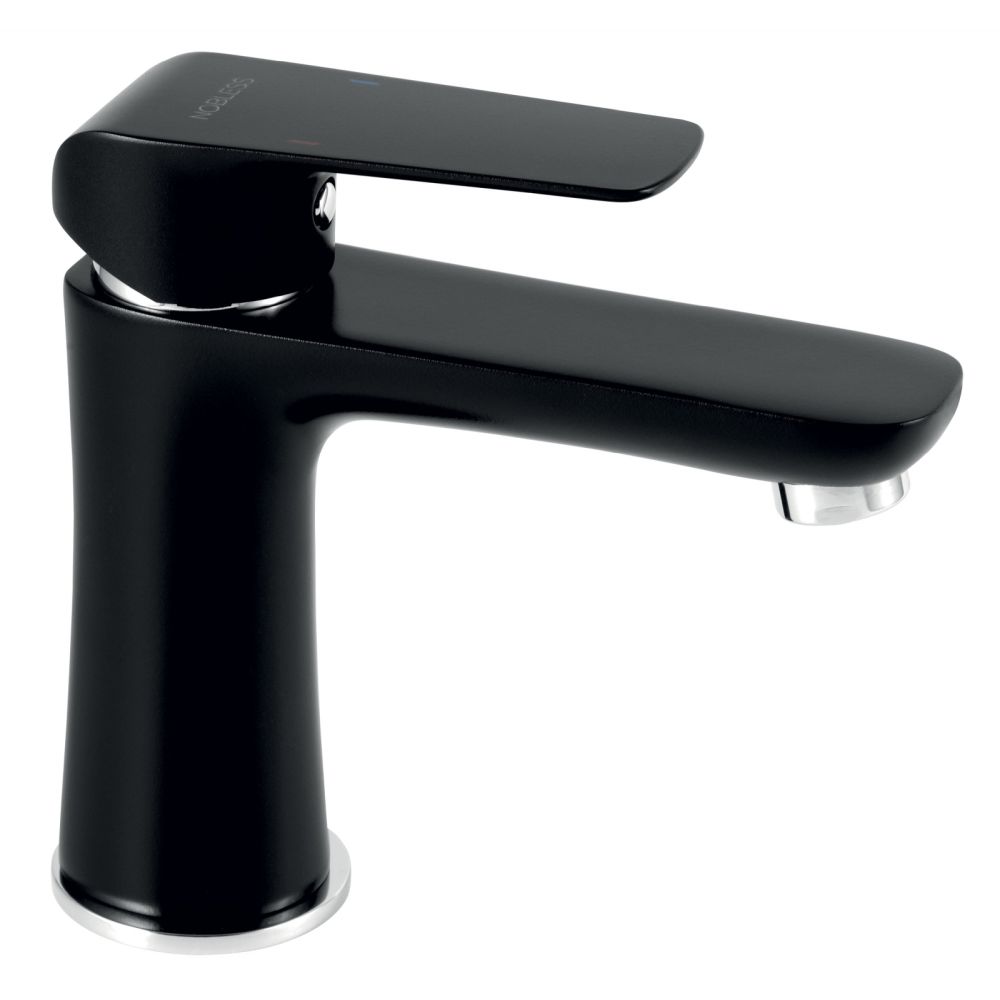 Baterie lavoar negru-crom fara ventil ferro, tina