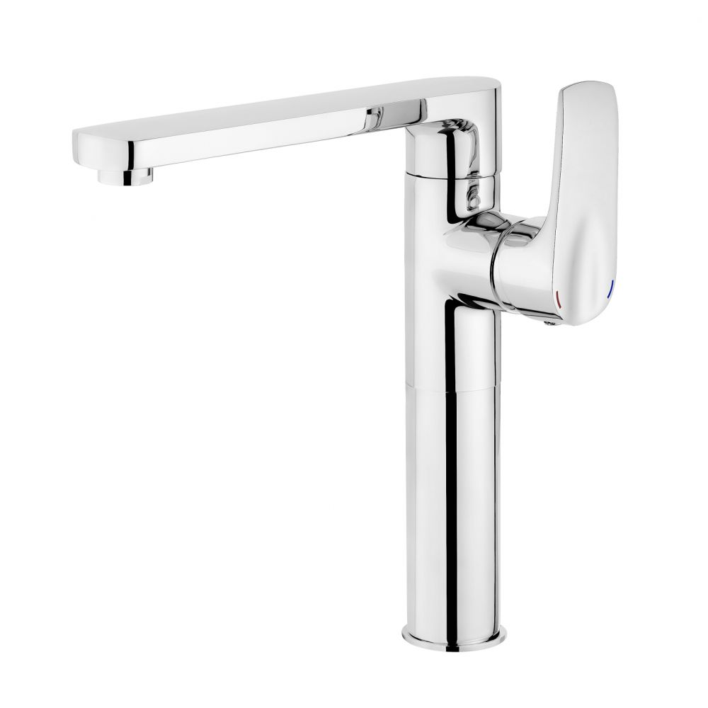 Baterie lavoar inalta crom deante cu ventil inclus, gardenia