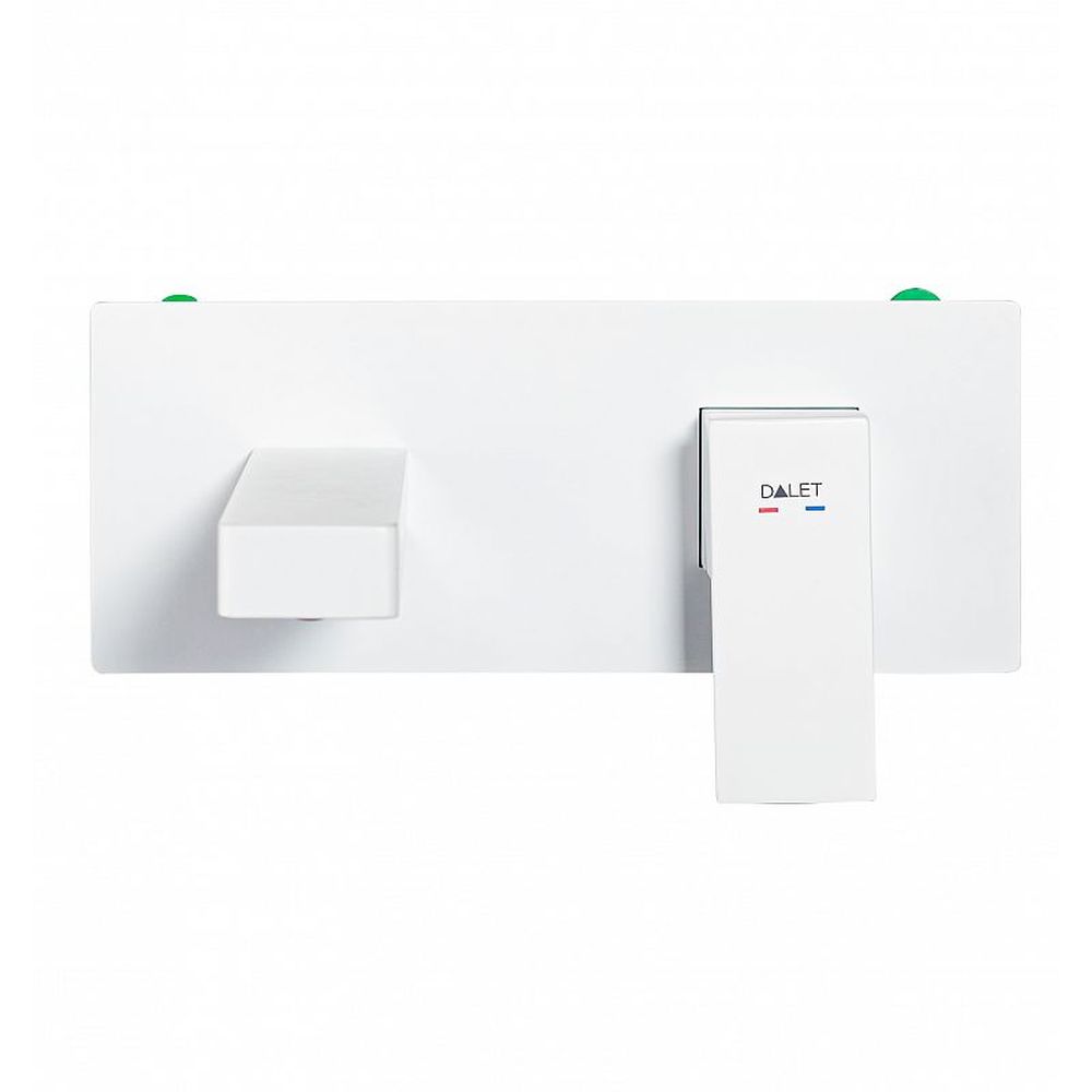 Baterie lavoar incastrata alb mat dalet, square